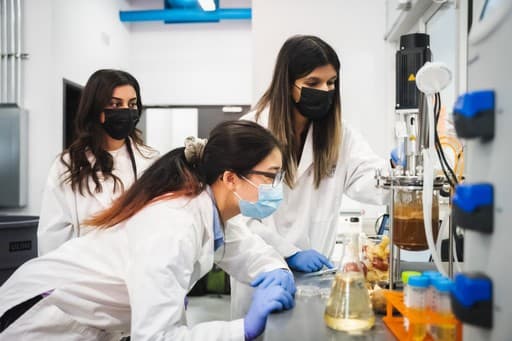Scientists working in a lab