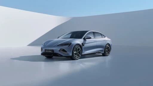 BYD electric vehicle in studio